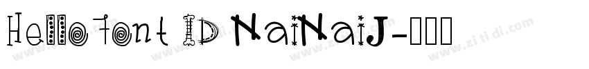 HelloFont ID NaiNaiJ字体转换